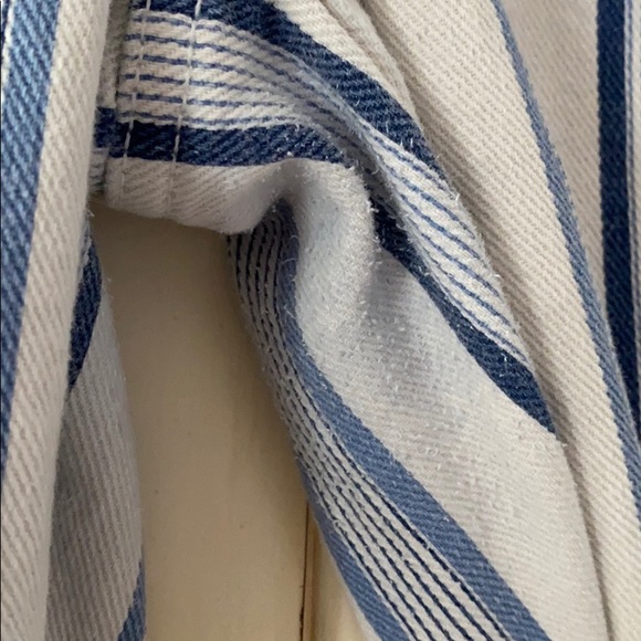 Blue & White Striped Highwaisted Wide Leg Pants - Picture 8 of 13